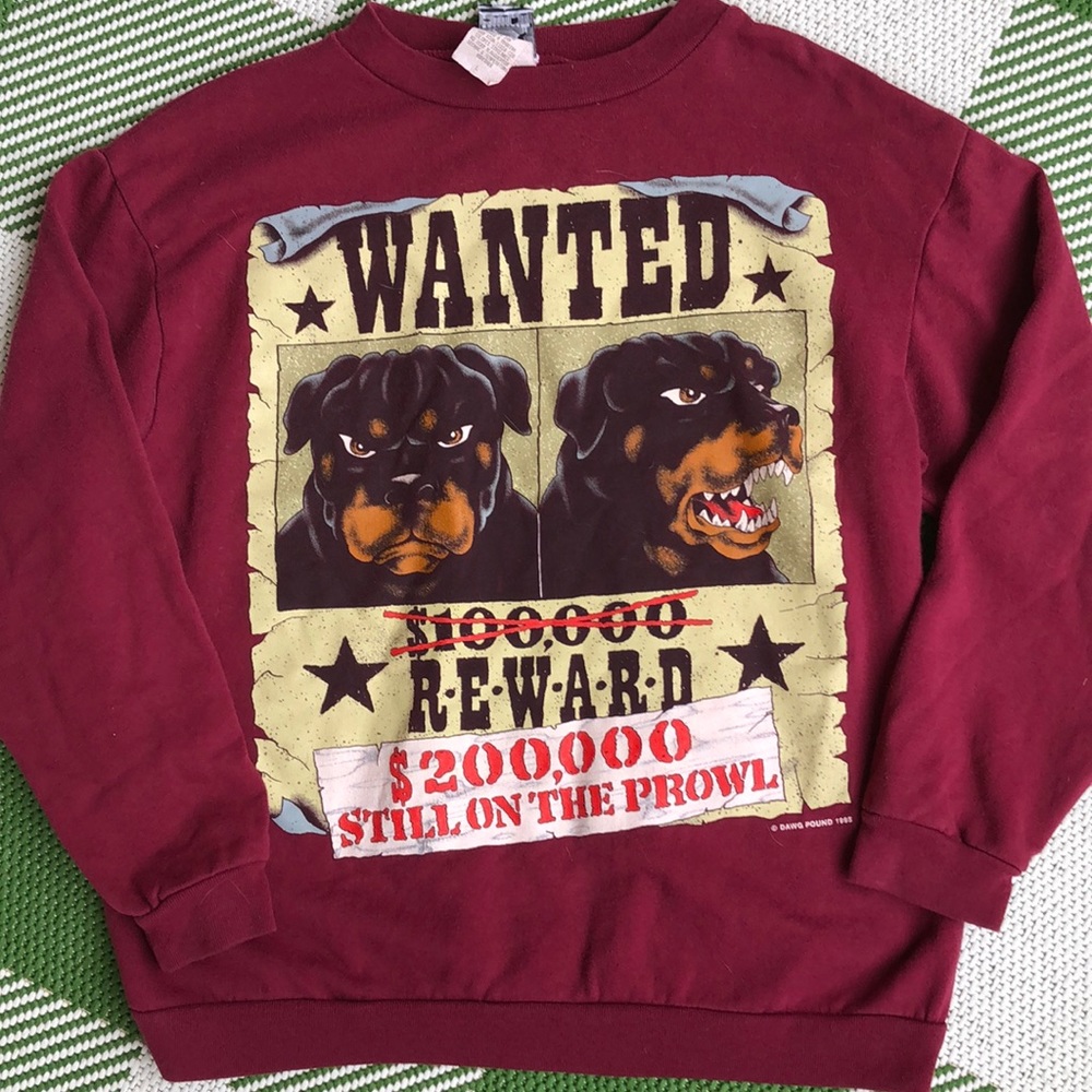 Rotweiler red sweatshirt size large juniors